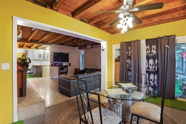 a workspace with furniture