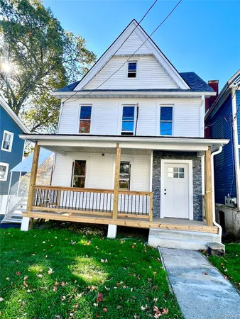 a front view of a house