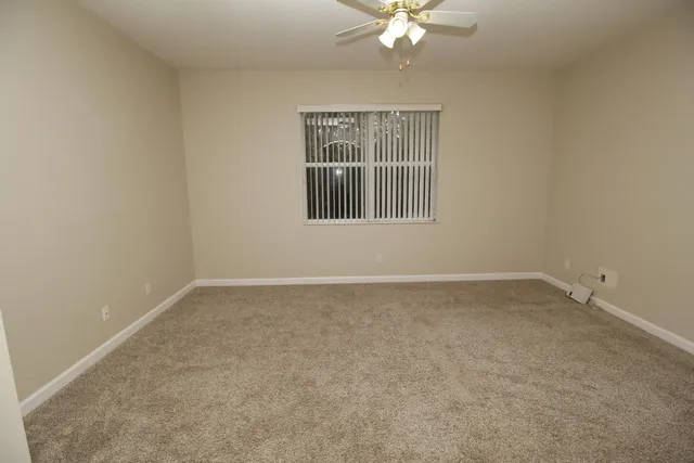 an empty room with a window