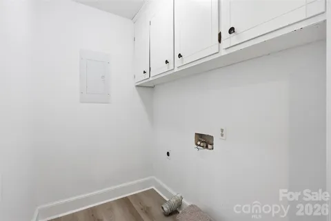 a view of small space with racks on the wall