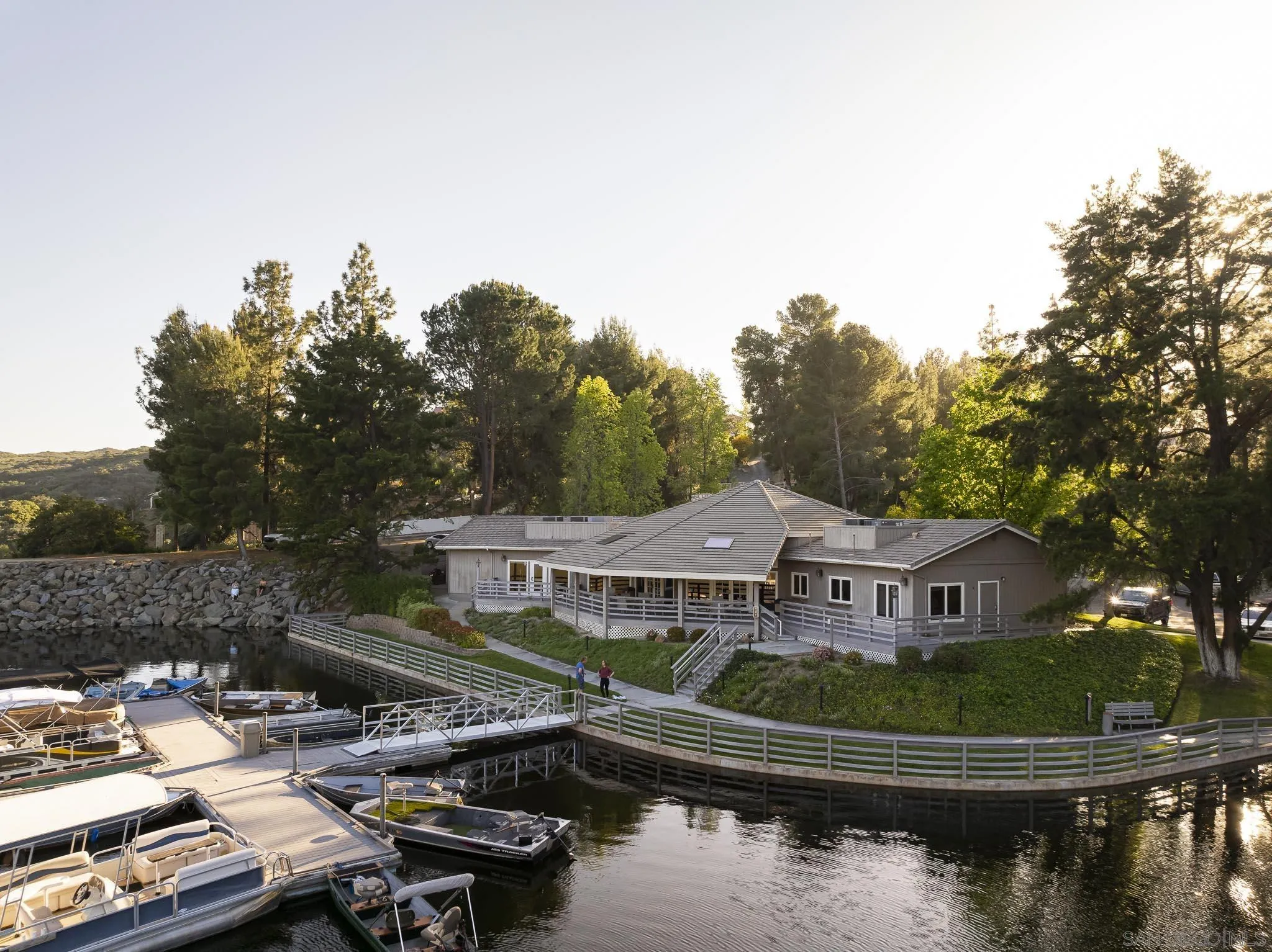 2001 Corte Sierra Alpine, CA 91901 - Photo 32 of 35 a aerial view of a house with swimming pool and a yard