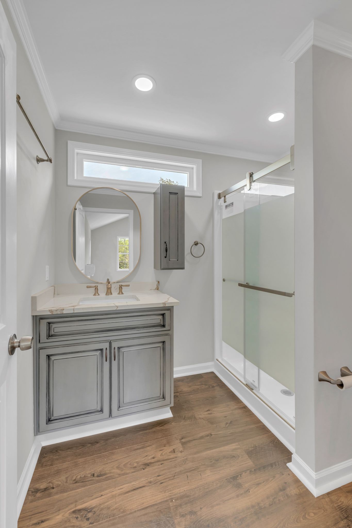 5065 Craddock Road Lascassas, TN 37085 - Photo 36 of 51 a view of a bathroom with mirror and shower