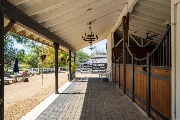 a view of a porch