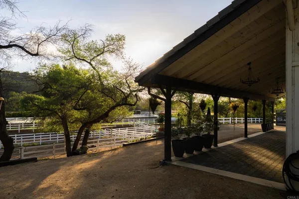 a view of outdoor space with seating area