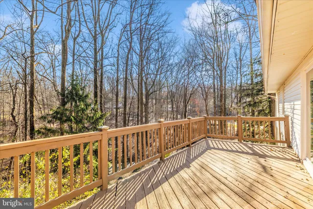 a view of wooden deck