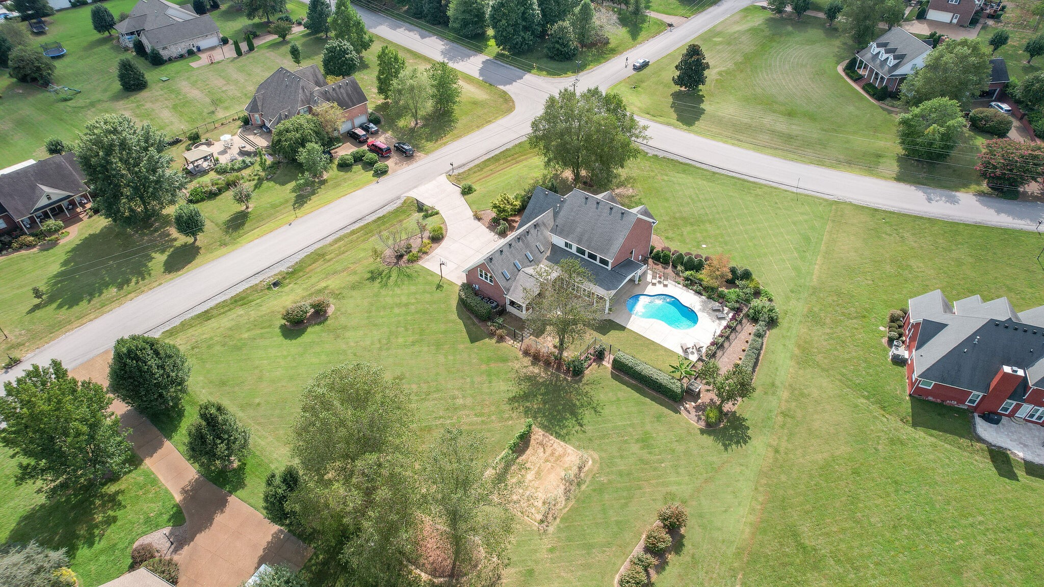 200 Eiderdown Drive Franklin, TN 37064 - Photo 39 of 45 an aerial view of a house with a yard swimming pool and outdoor seating