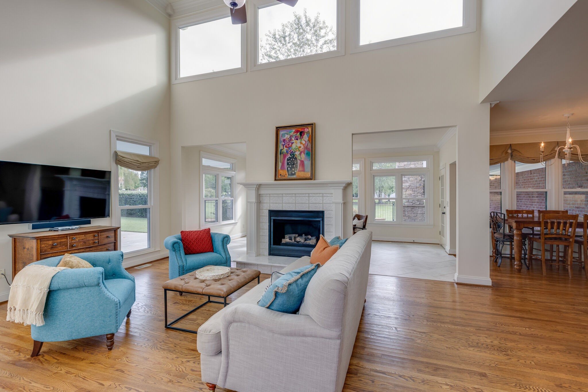 200 Eiderdown Drive Franklin, TN 37064 - Photo 5 of 45 a living room with furniture and a fireplace