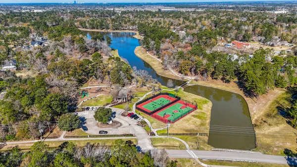 an aerial view of multiple house