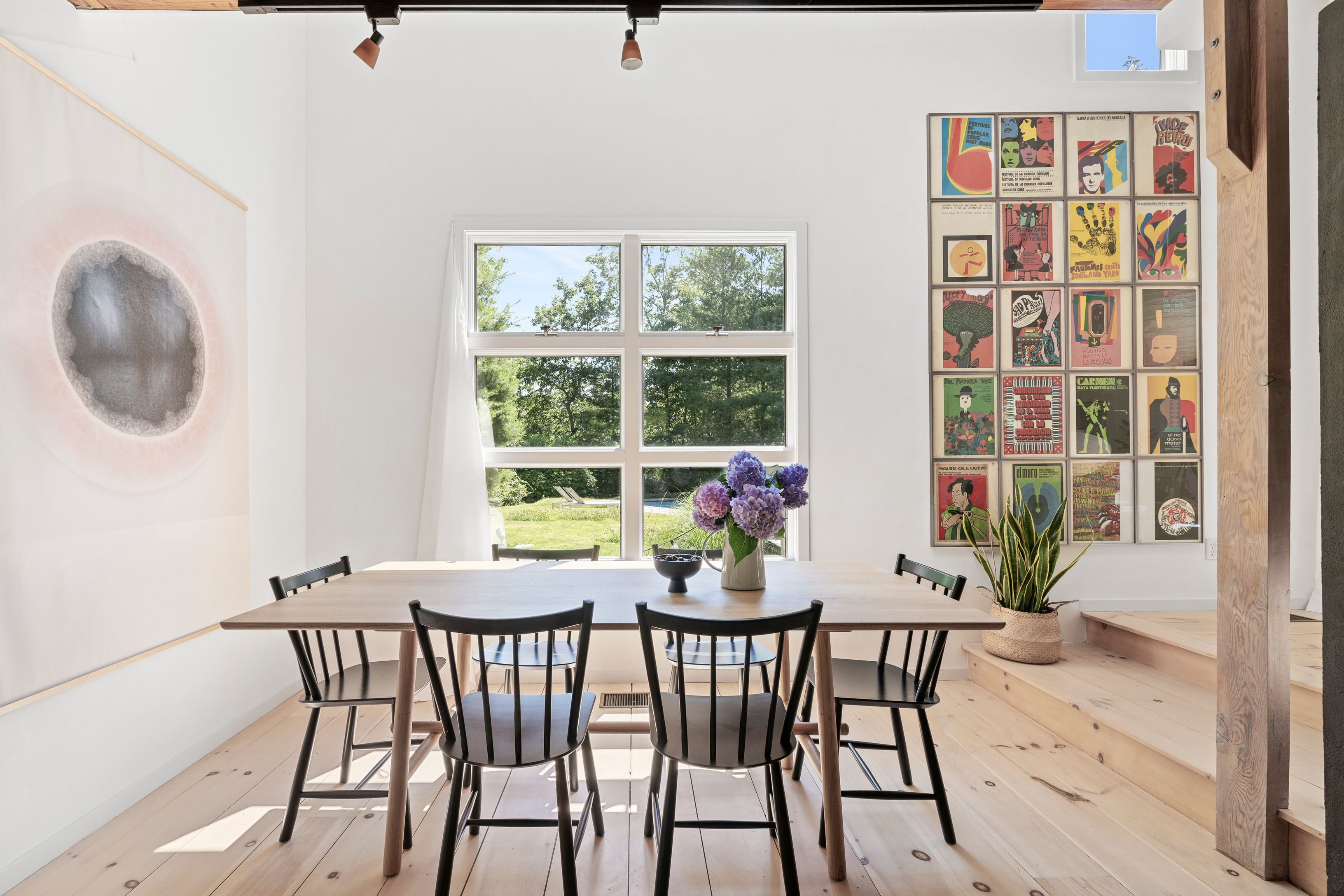 97 Swamp Road East Hampton, NY 11937 - Photo 12 of 28 a view of a dining room with furniture window and outside view