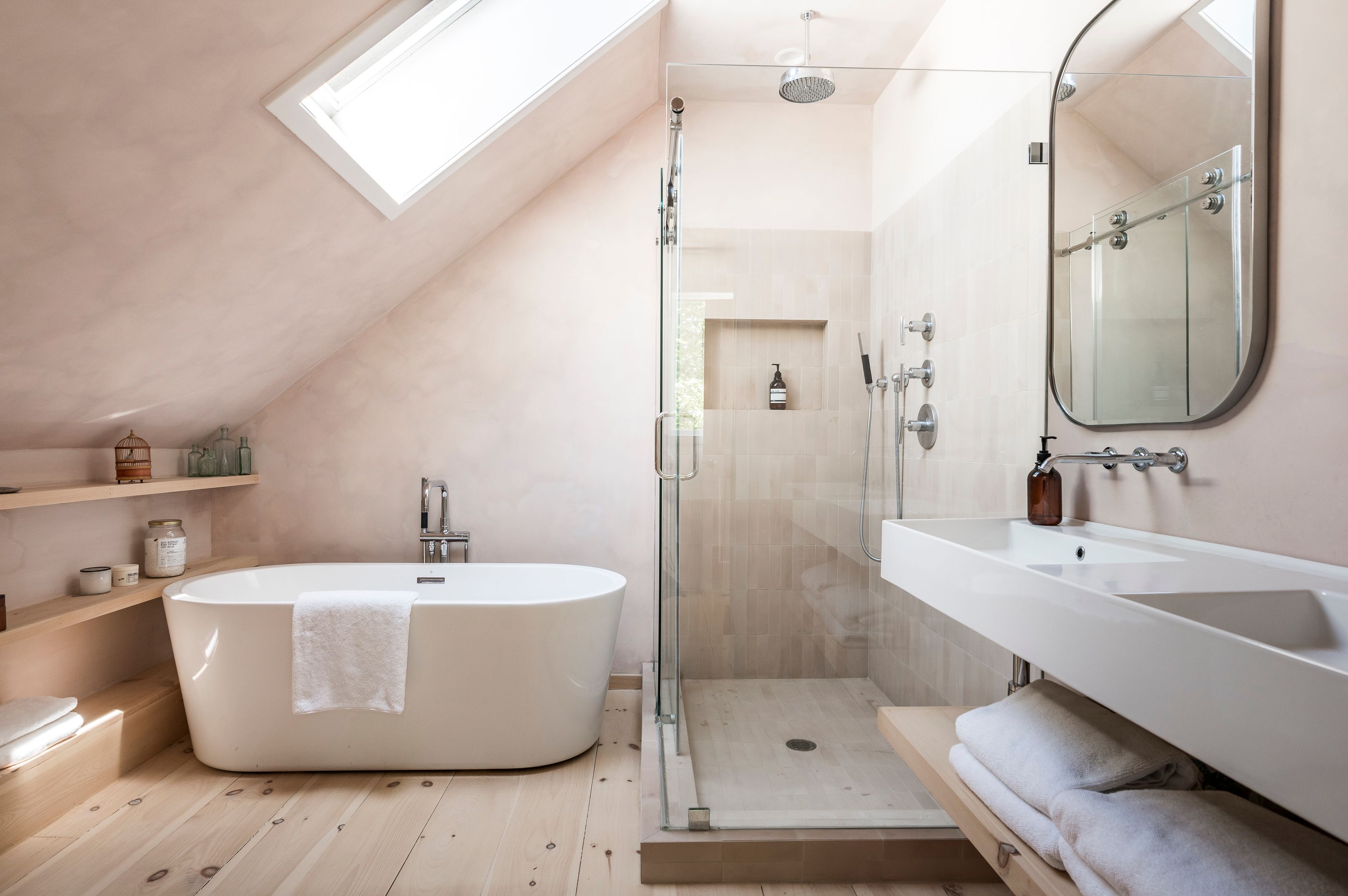 97 Swamp Road East Hampton, NY 11937 - Photo 18 of 28 a bathroom with a sink and a mirror