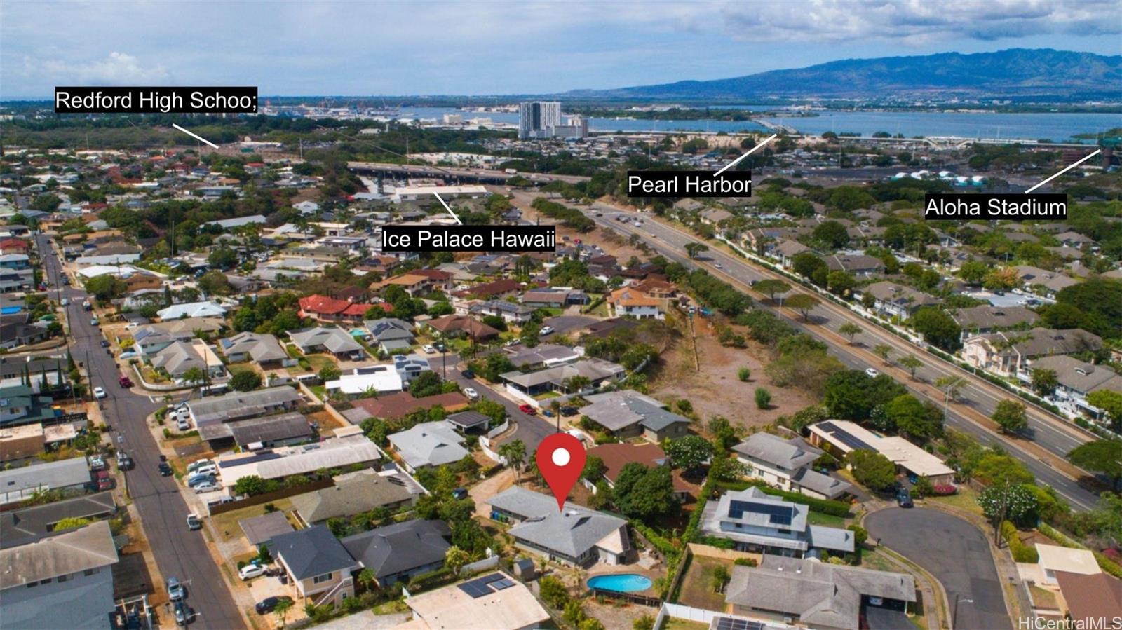 1543 Mahie Place Honolulu, HI 96818 - Photo 24 of 25 an aerial view of a city with lots of residential buildings