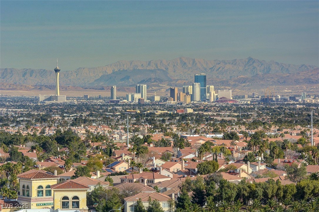 9101 Alta Drive, Unit 1406 Las Vegas, NV 89145 - Photo 47 of 69 City view featuring a mountain backdrop