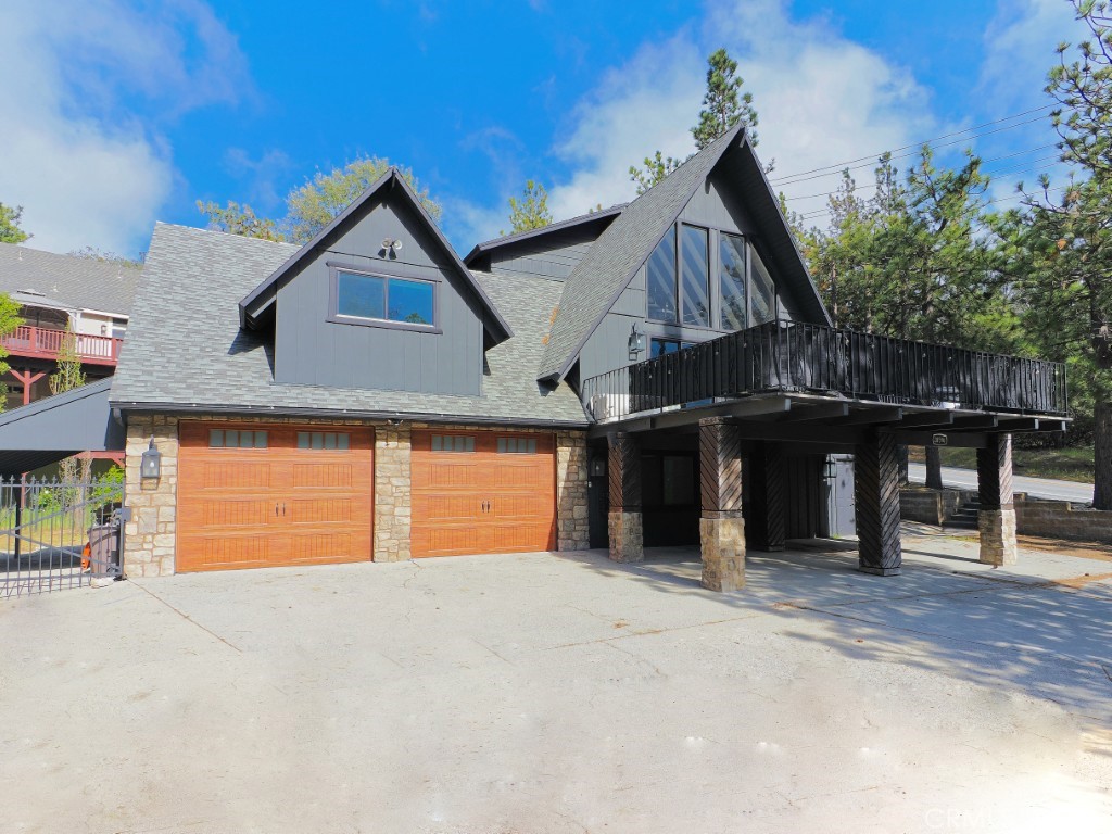 a view of large house with a yard