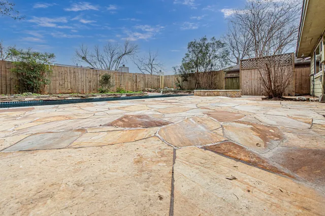 a backyard of a house