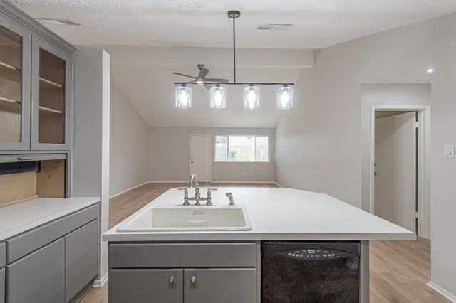 a view of a yard with a fireplace