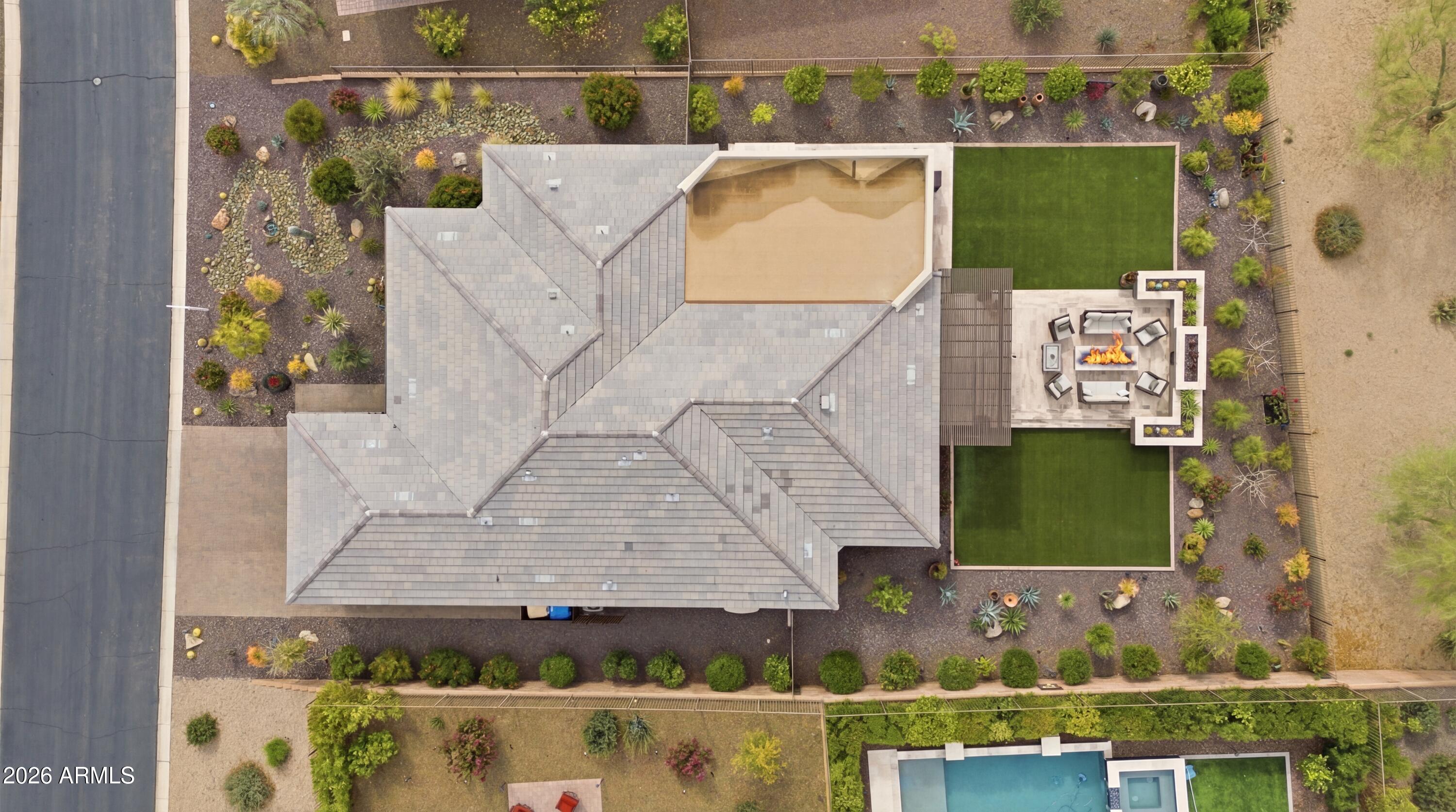 17561 Blaze Lane Rio Verde, AZ 85263 - Photo 36 of 46 an aerial view of a house with a swimming pool