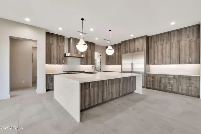 a view of a swimming pool with an ocean view