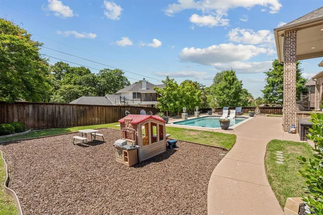a house view with a garden space
