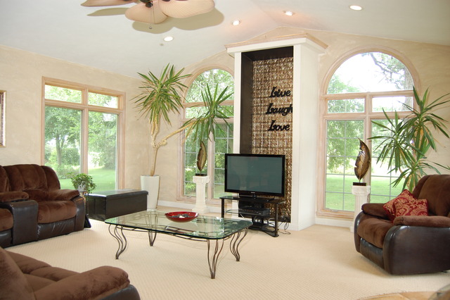 3817 Cutty Sark Road Cherry Valley, IL 61016 - Photo 4 of 15 a living room with furniture a large window and a flat screen tv