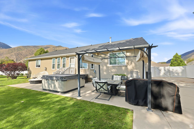 1816 River Bottom Road Springville, UT 84663 - Photo 27 of 37 Expansive concrete patio area featuring a built-in pergola structure