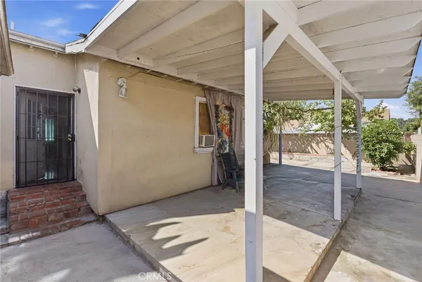 a view of a porch