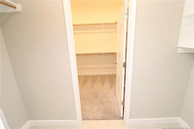 view of a room with a door