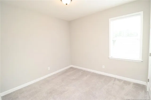 a view of a small space with a window