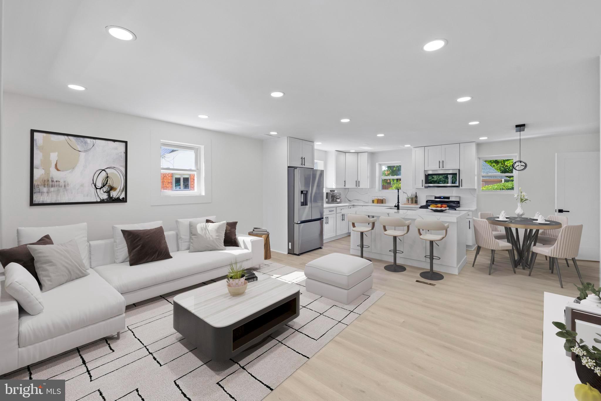 4821 Topping Road Rockville, MD 20852 - Photo 6 of 45 a living room with lots of furniture and kitchen view