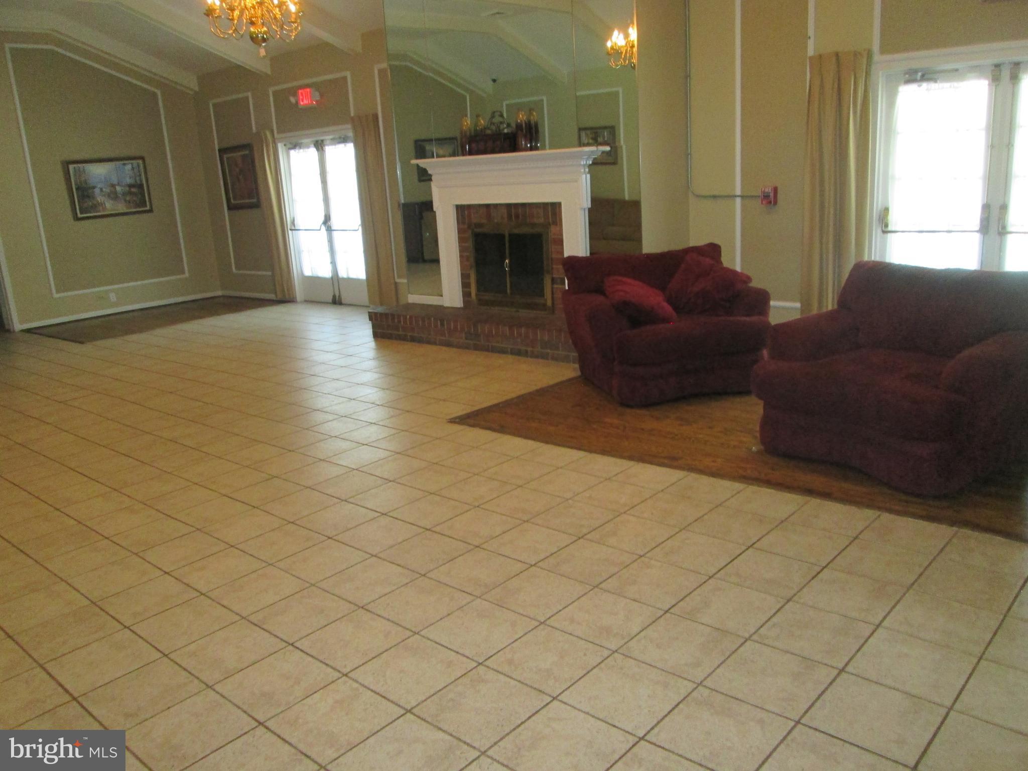 3721 Capulet Terrace, Unit 47 Silver Spring, MD 20906 - Photo 26 of 30 Living Room with Raised Hearth Brick Fireplace
