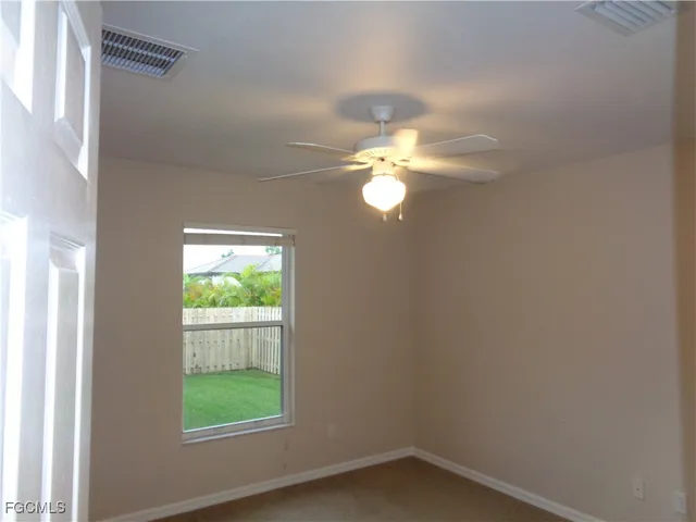 an empty room with a window