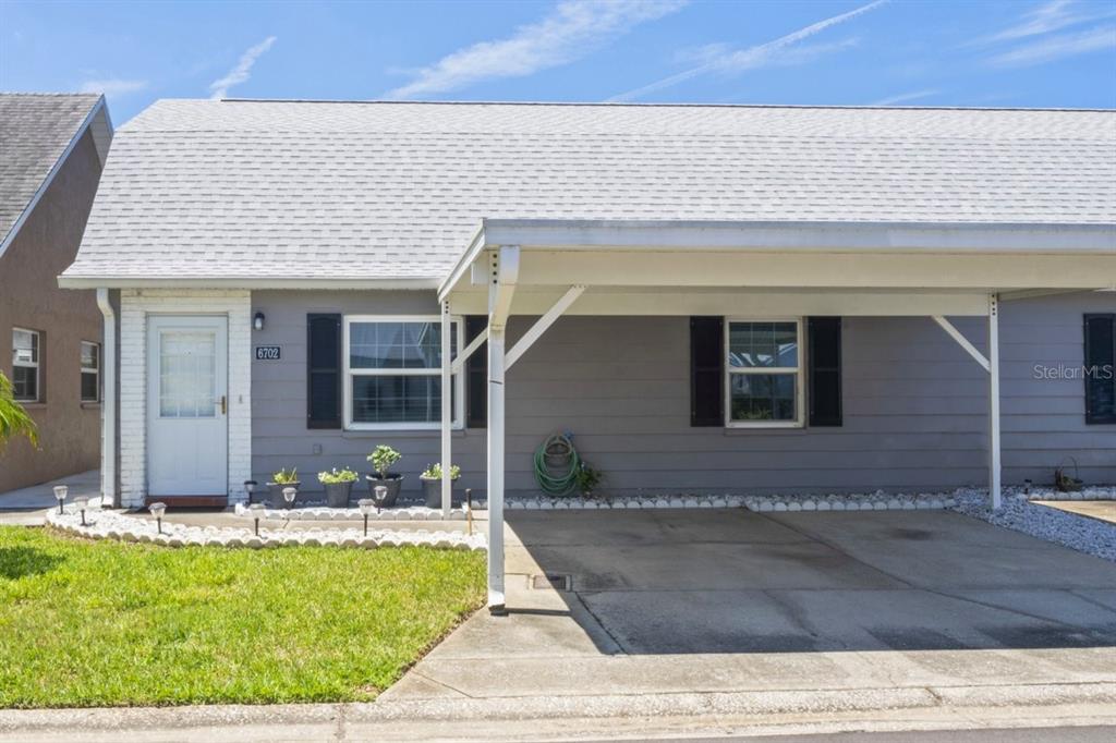 a front view of house