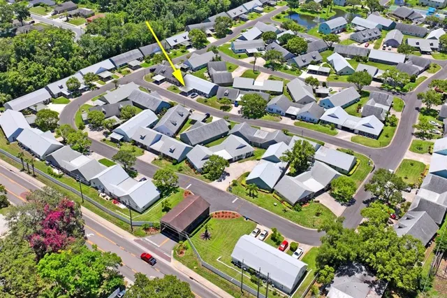 an aerial view of a city