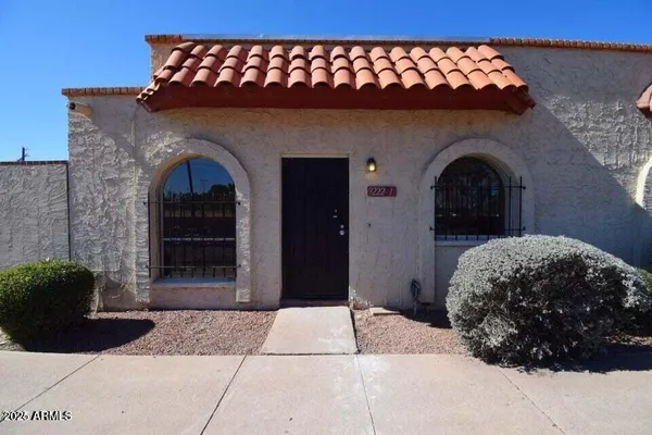 a front view of a house
