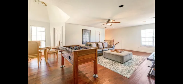 a bed room with a bed and a couch