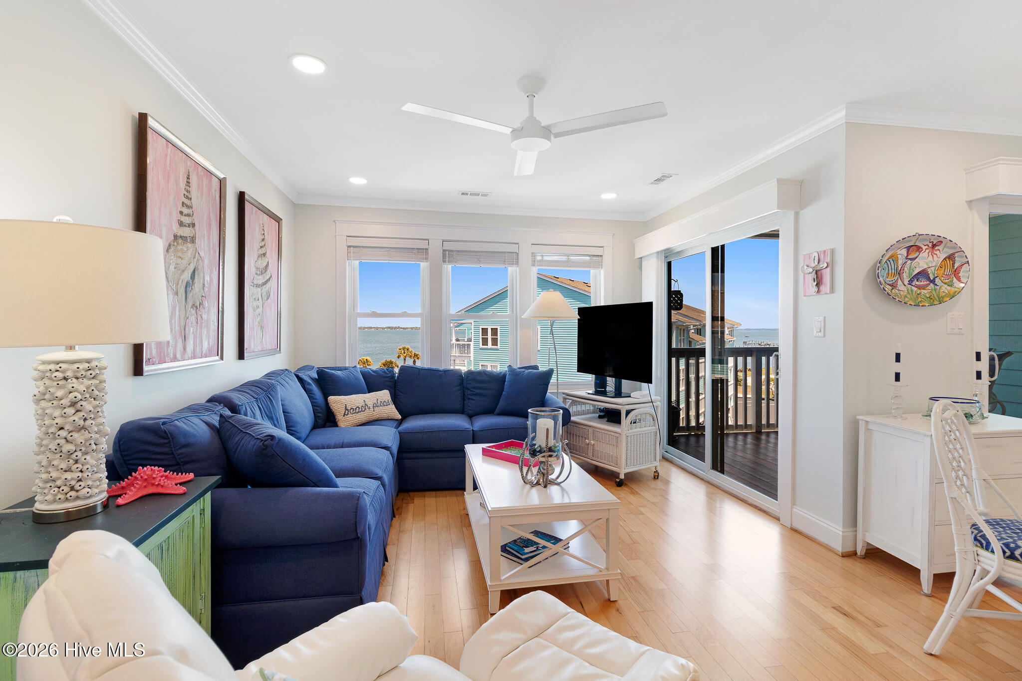 1010 Salter Path Road, Unit 6 MARINER'S POINT Indian Beach, NC 28512 - Photo 4 of 39 Living room with sound views