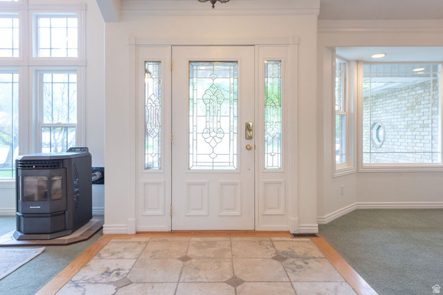 875 East 1300th Street North Mapleton, UT 84664 - Photo 7 of 65 Foyer featuring light carpet and baseboards