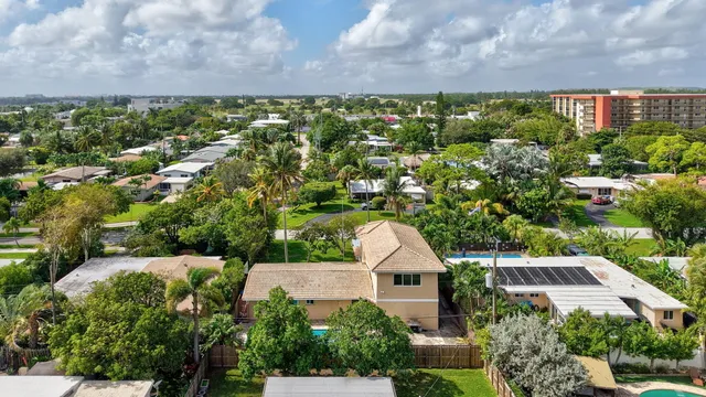 an aerial view of multiple house