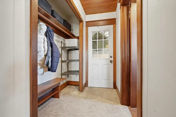 a view of an front door