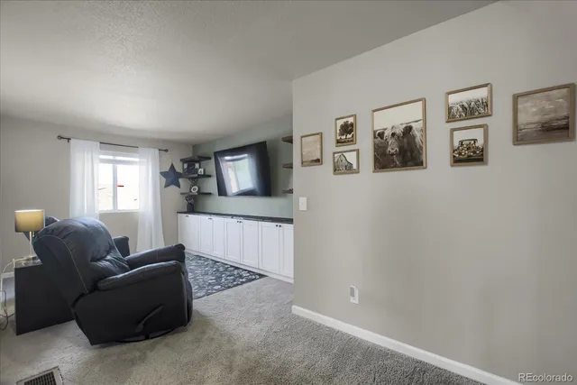 a bedroom with a bed and a walk in closet
