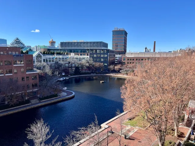 a view of a city with tall buildings