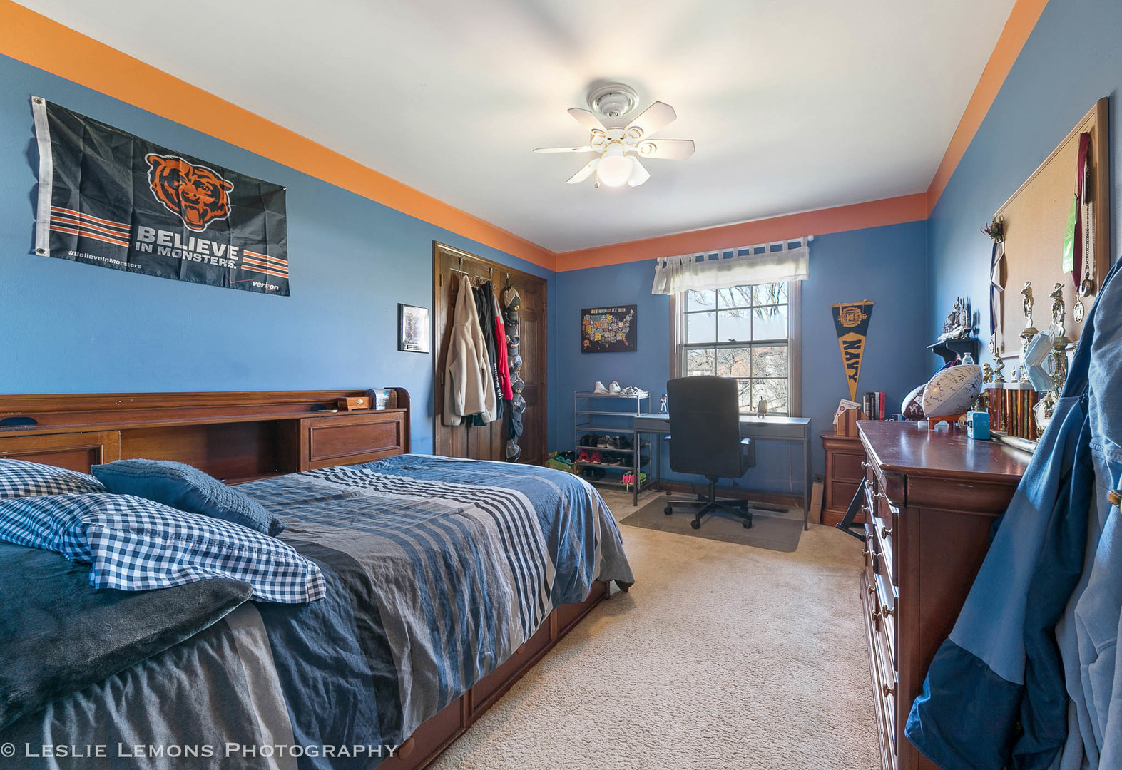 217 West Bailey Road Naperville, IL 60565 - Photo 17 of 24 a bedroom with a bed and wooden floor