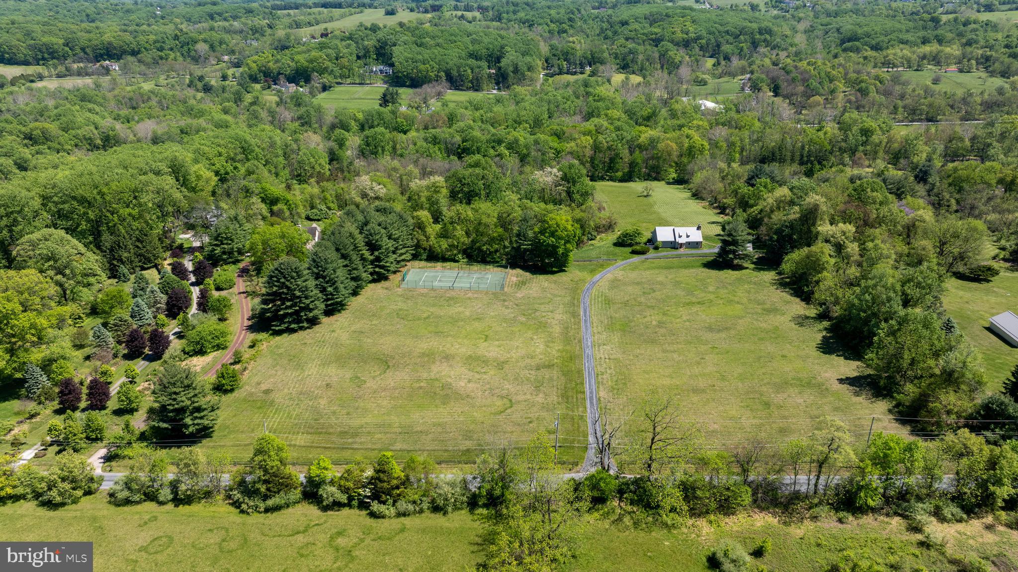 1420 Street Road Chester Springs, PA 19425 - Photo 2 of 46 Aerial View from Street Rd of Full Acreage