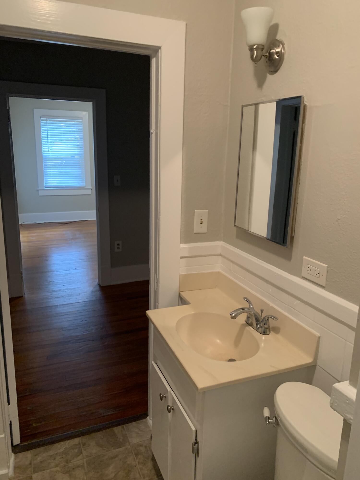 712 Heard Avenue Augusta, GA 30904 - Photo 16 of 18 Bath Reverse View to Hall, door opens out.