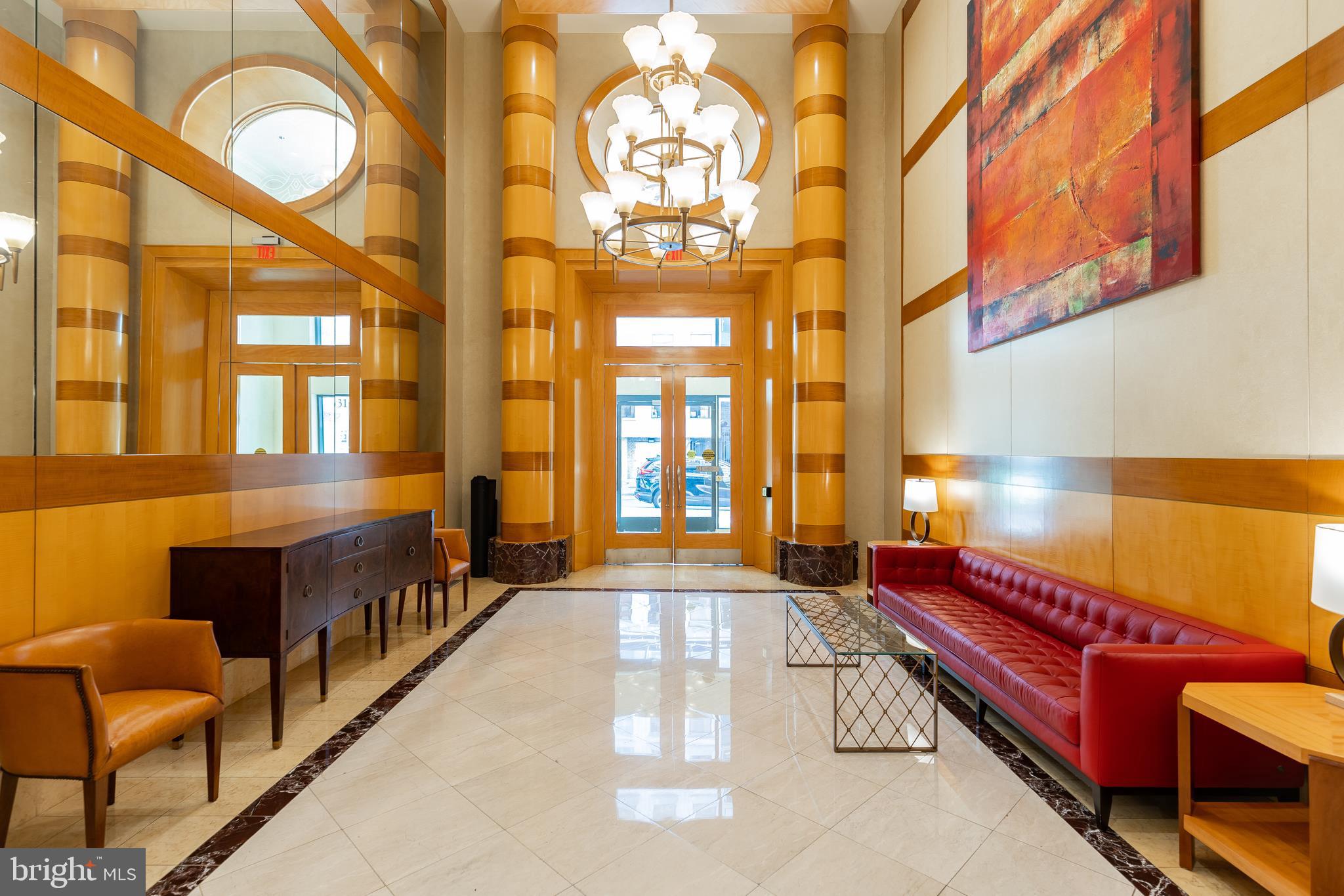 631 D Street Northwest, Unit 241 Washington, DC 20004 - Photo 33 of 81 Expansive Lafayette Lobby with 24hr Concierge