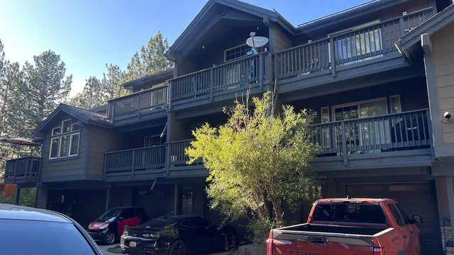 a car parked in front of a house