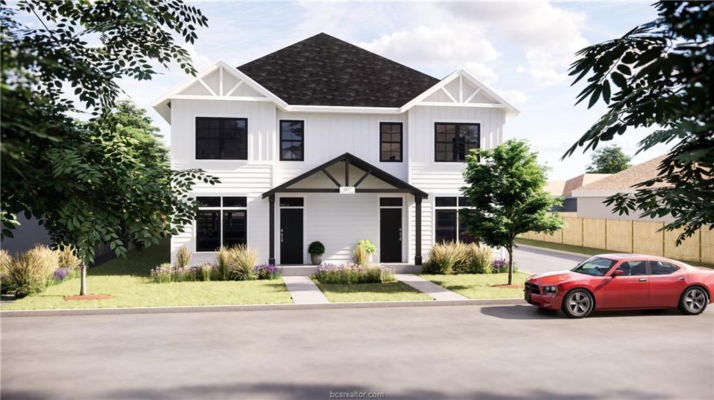 607 Highlands Street, Unit A College Station, TX 77840 - Photo 3 of 19 a view of a white house and a yard in front of it