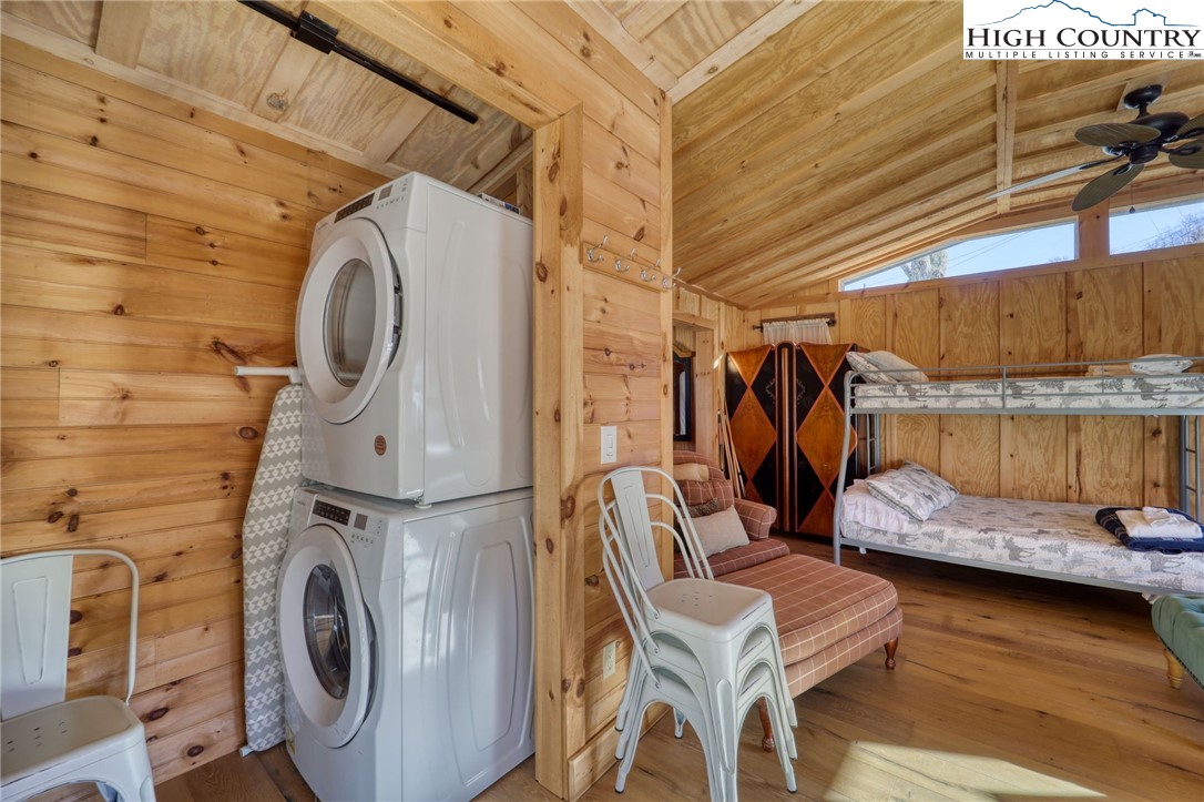 72 Arnett Road Banner Elk, NC 28604 - Photo 31 of 38 a view of a storage & utility room with washer and dryer