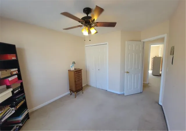 a view of room with fan