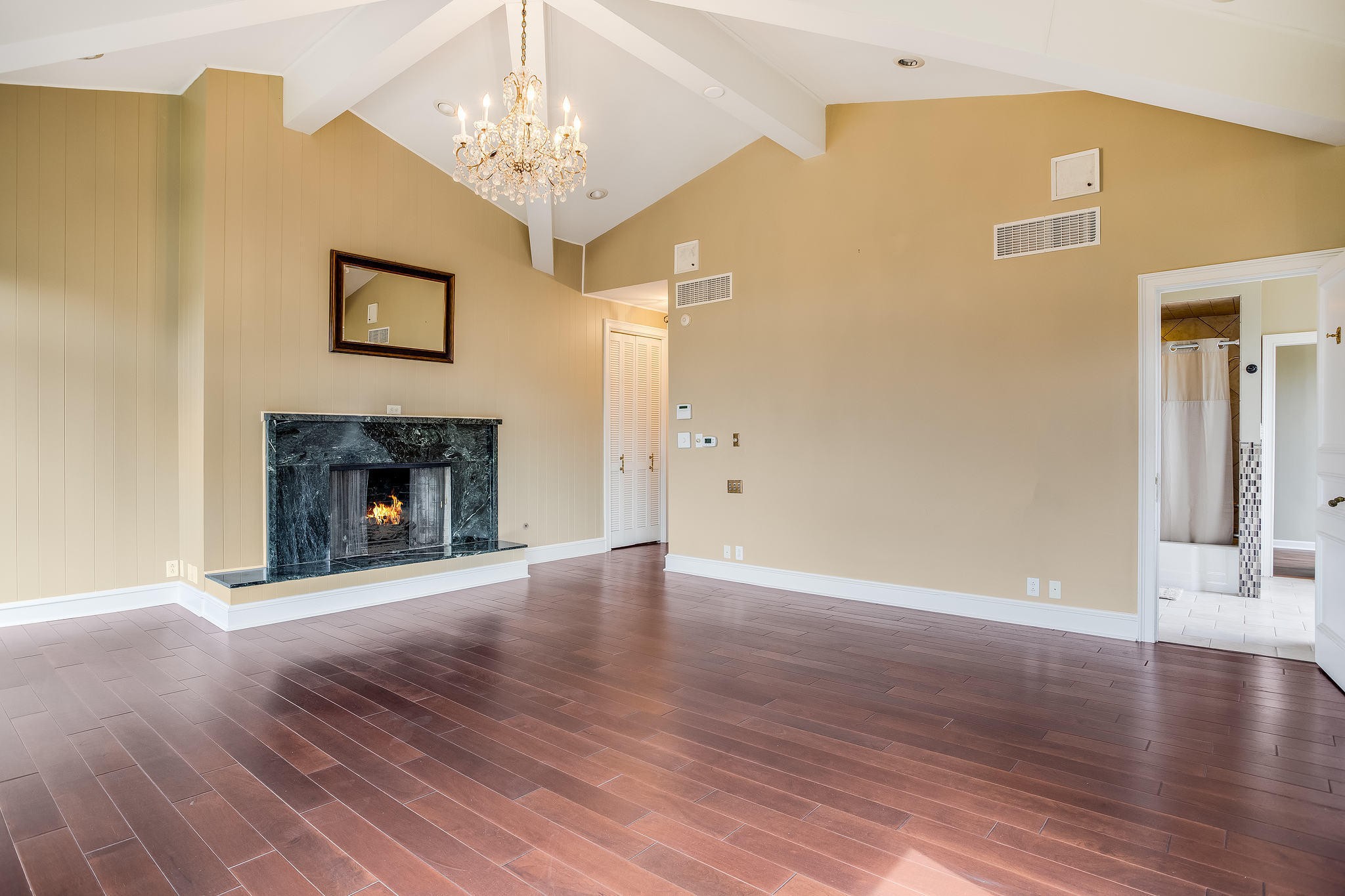 601 Self Hollow Road Rockford, TN 37853 - Photo 13 of 40 a view of a livingroom with wooden floor a fireplace and window