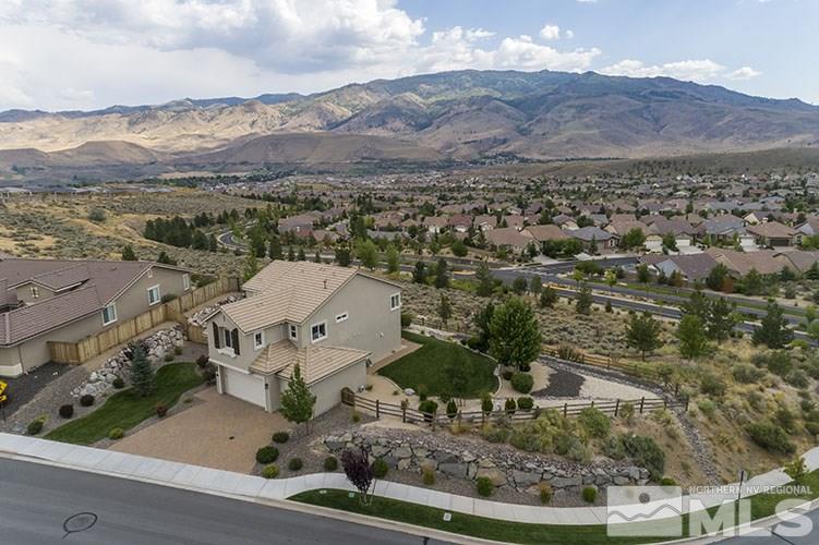 1640 Back Nine Trail Reno, NV 89523 - Photo 35 of 35 an aerial view of a house with a mountain